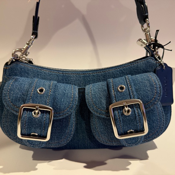 NWT Coach Denim Ashton Shoulder Bag - Picture 1 of 16